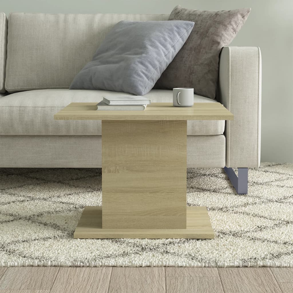 Mesa de centro 55,5x55,5x40cm derivados madeira carvalho sonoma