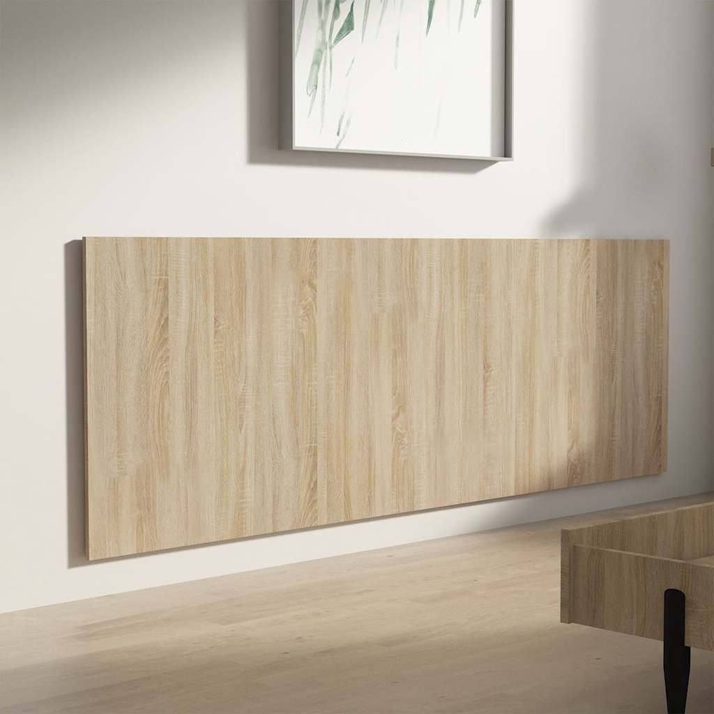 Cabeceira parede 240x1,5x80cm derivados madeira carvalho sonoma