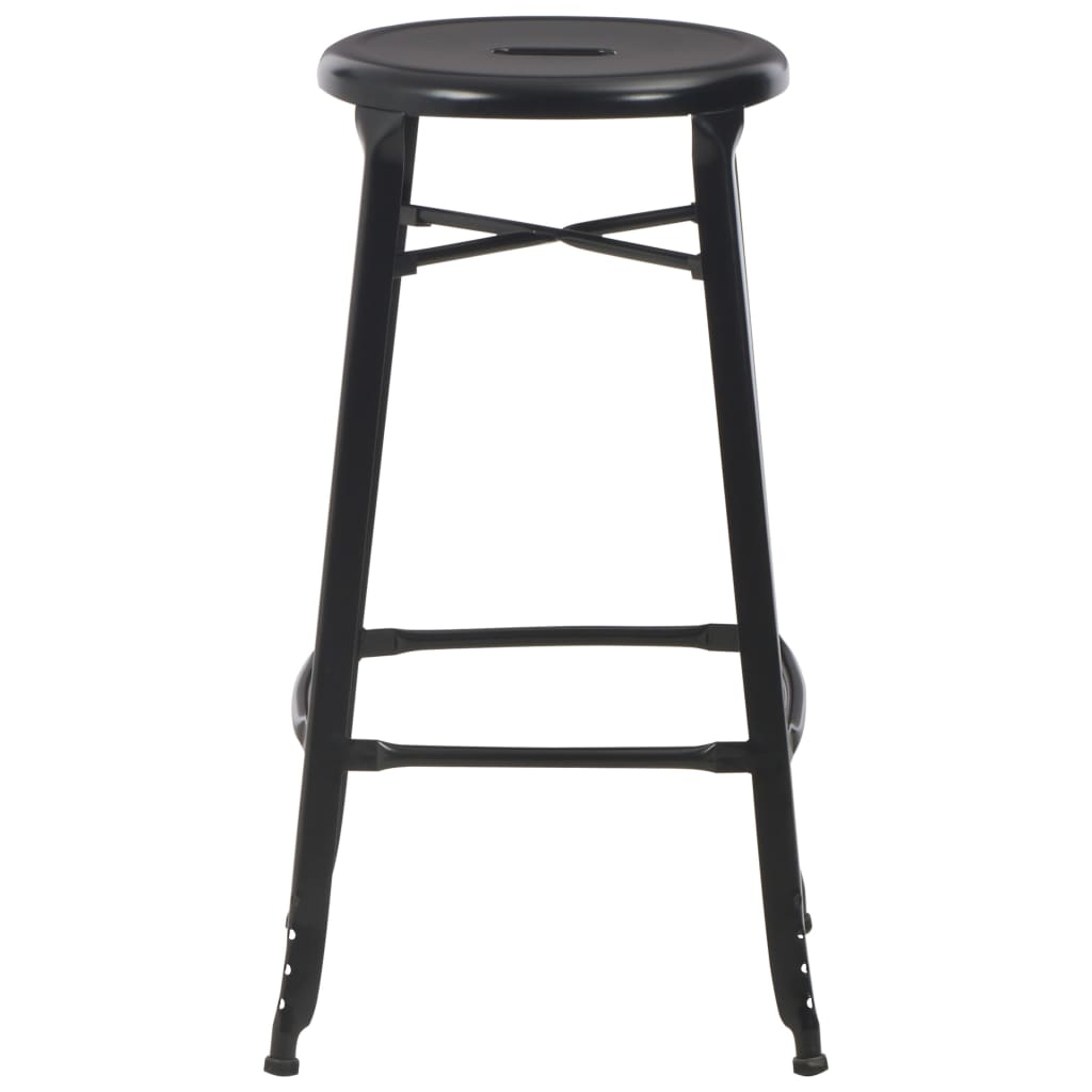 Bancos de bar 4 pcs aço preto