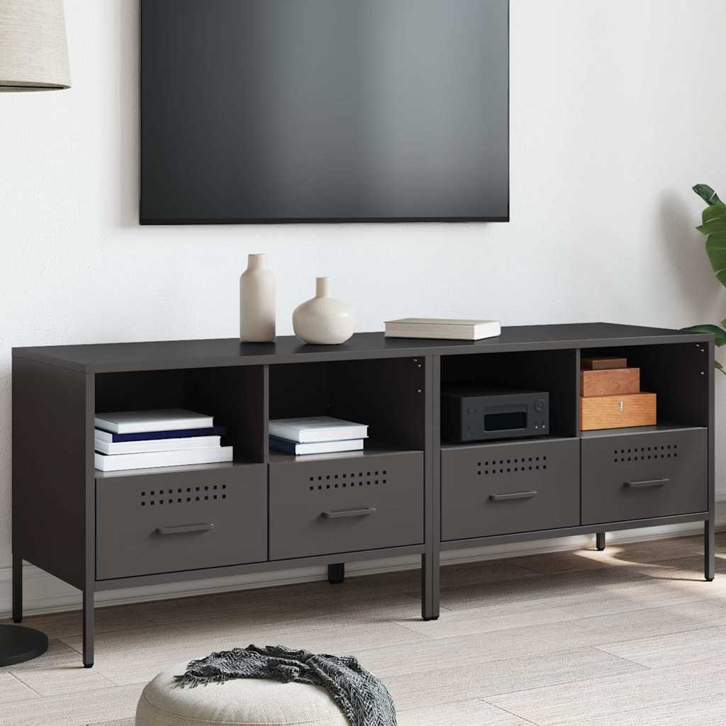Móveis de TV 2 pcs 68x39x50,5 cm aço preto
