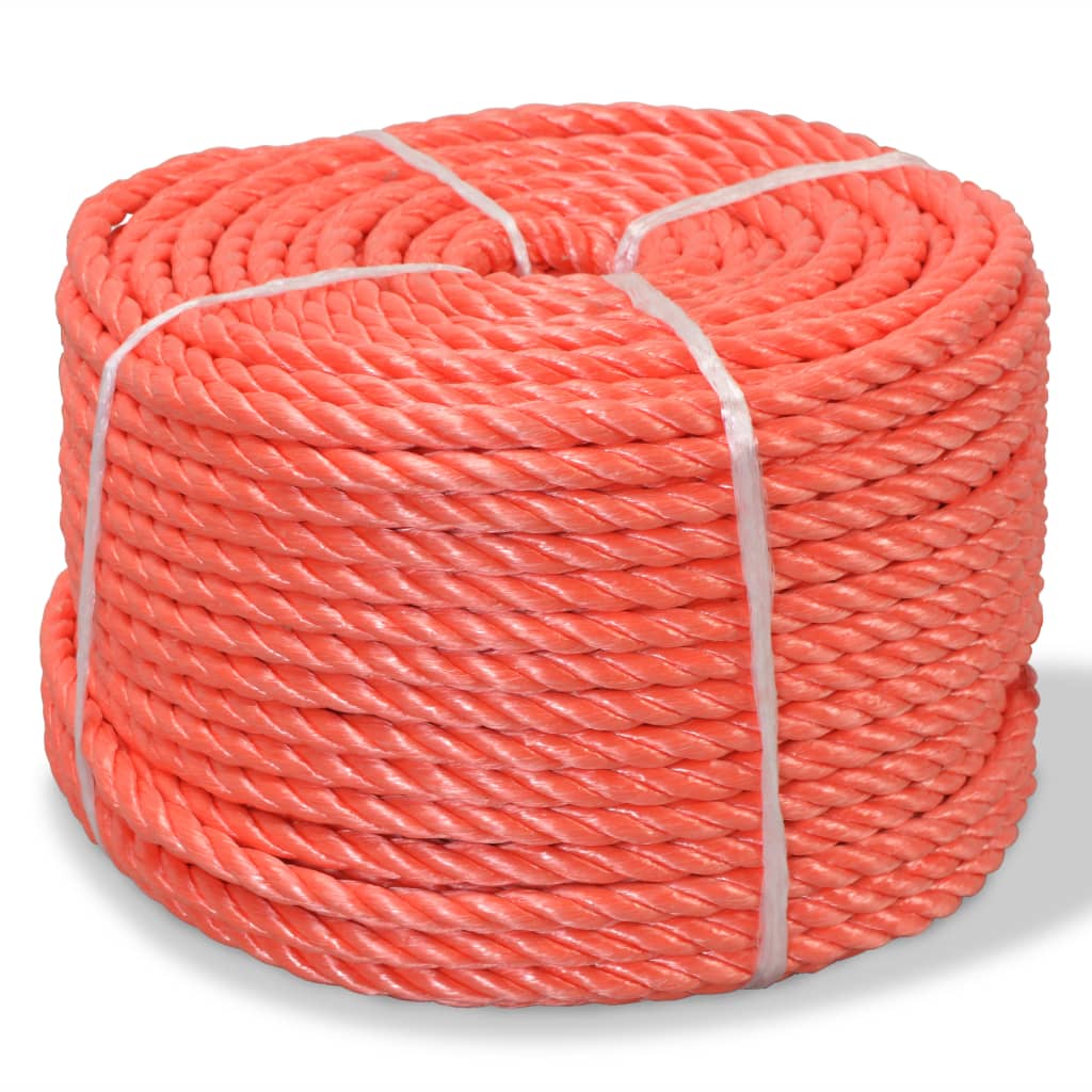 Corda torcida em polipropileno 12 mm 250 m laranja