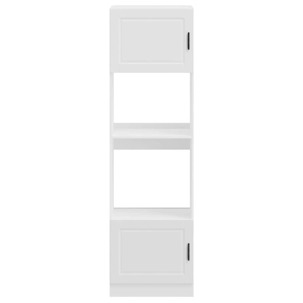 Armários forno 2 pcs porto derivados de madeira branco