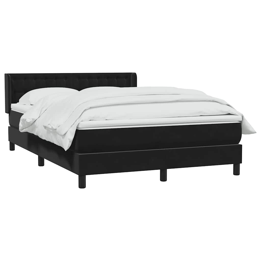 Cama com molas/colchão 160x210 cm veludo preto
