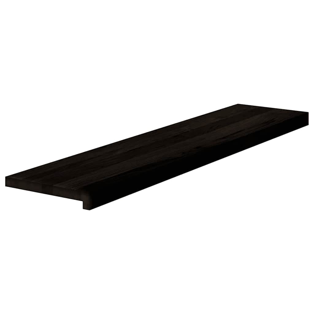 Tapetes de escada 16 pcs 110x25x2 cm carvalho castanho-preto