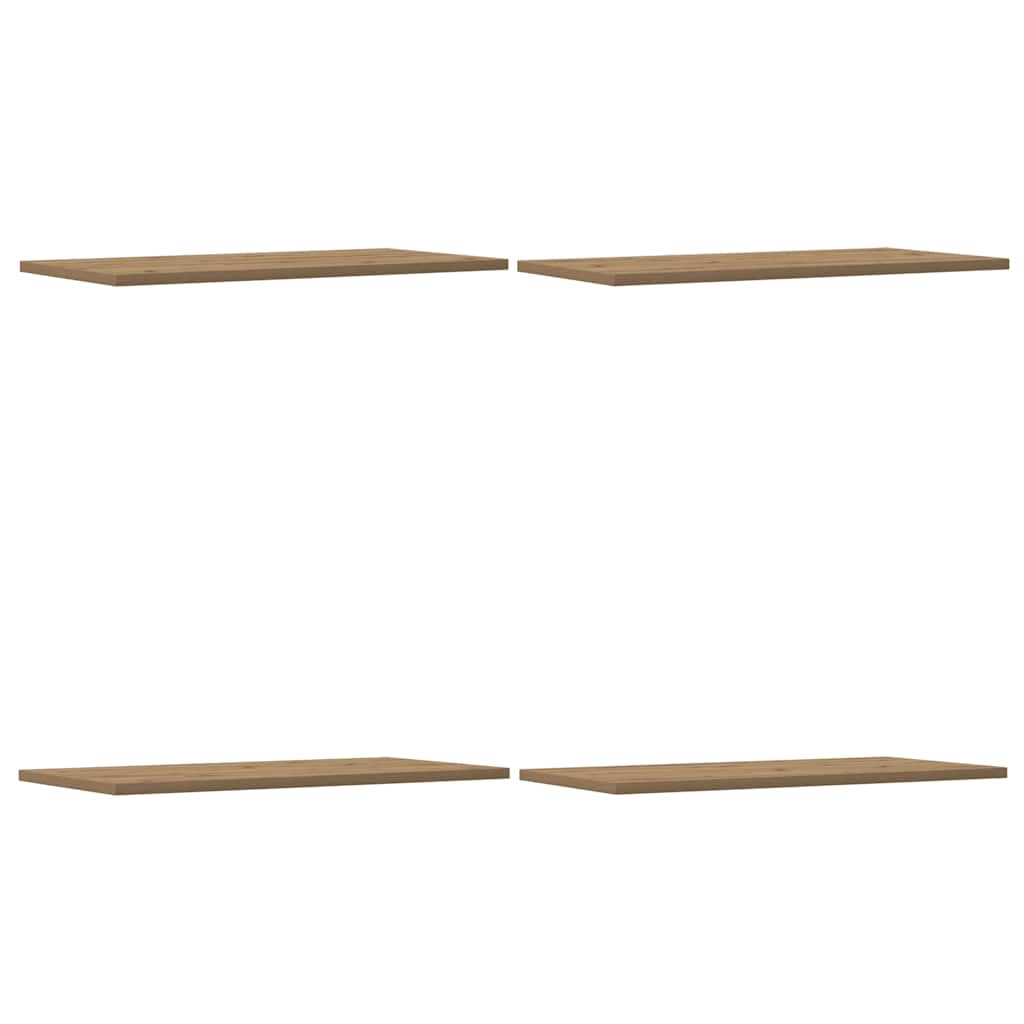 Prateleiras parede 4 pcs derivados madeira carvalho artisiano