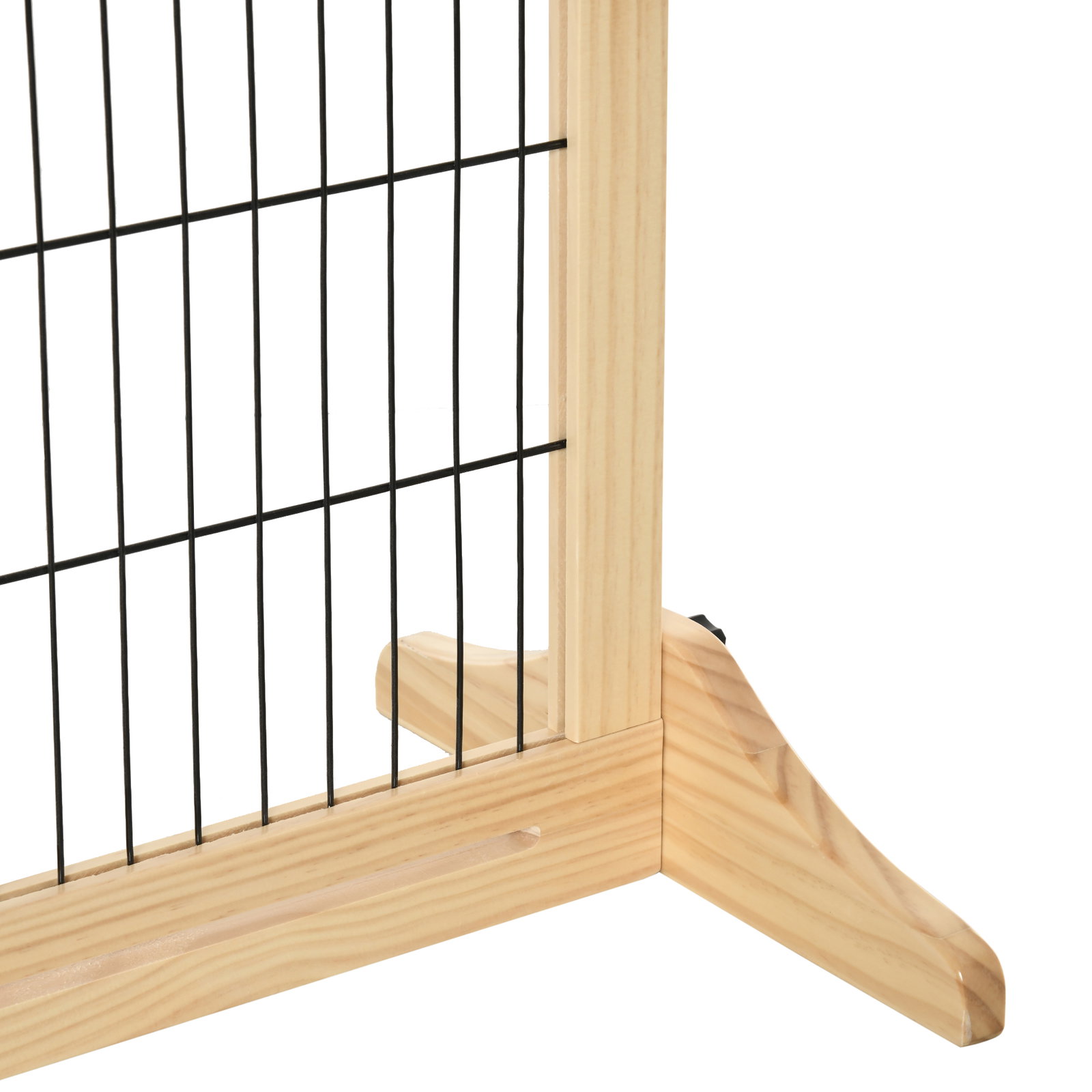 Barreira de Segurança para Cães de Madeira Extensível com Pés de Suporte Barreira de Proteção para Animais de Estimação para Por