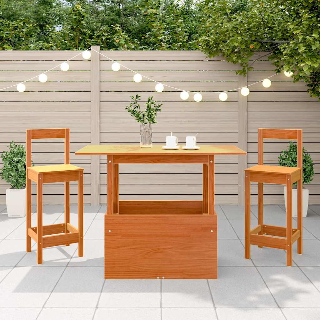 Mesa de jardim 100x50x75cm madeira de pinho maciça castanho-mel