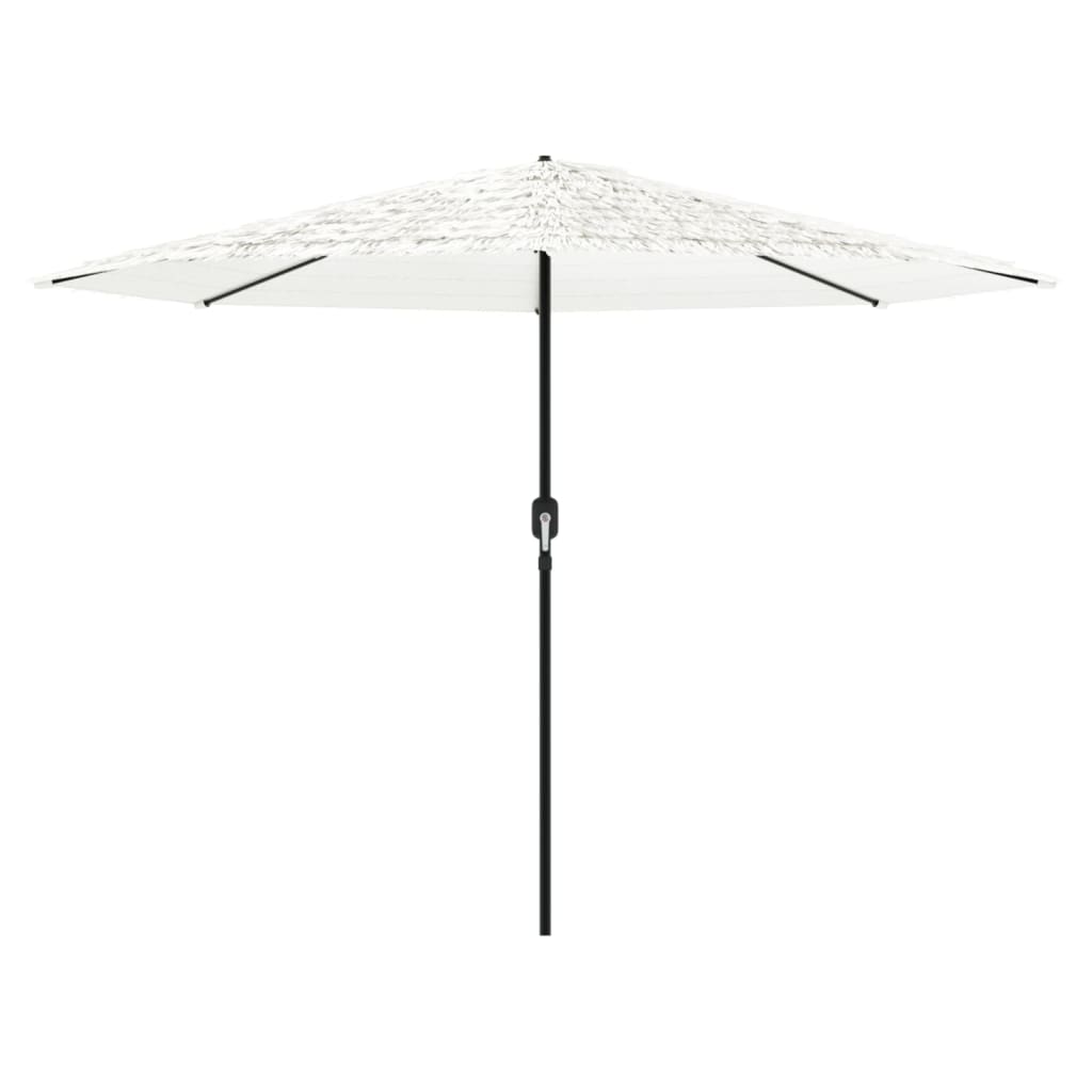 Guarda-sol de jardim com poste de aço 324x324x247 cm branco