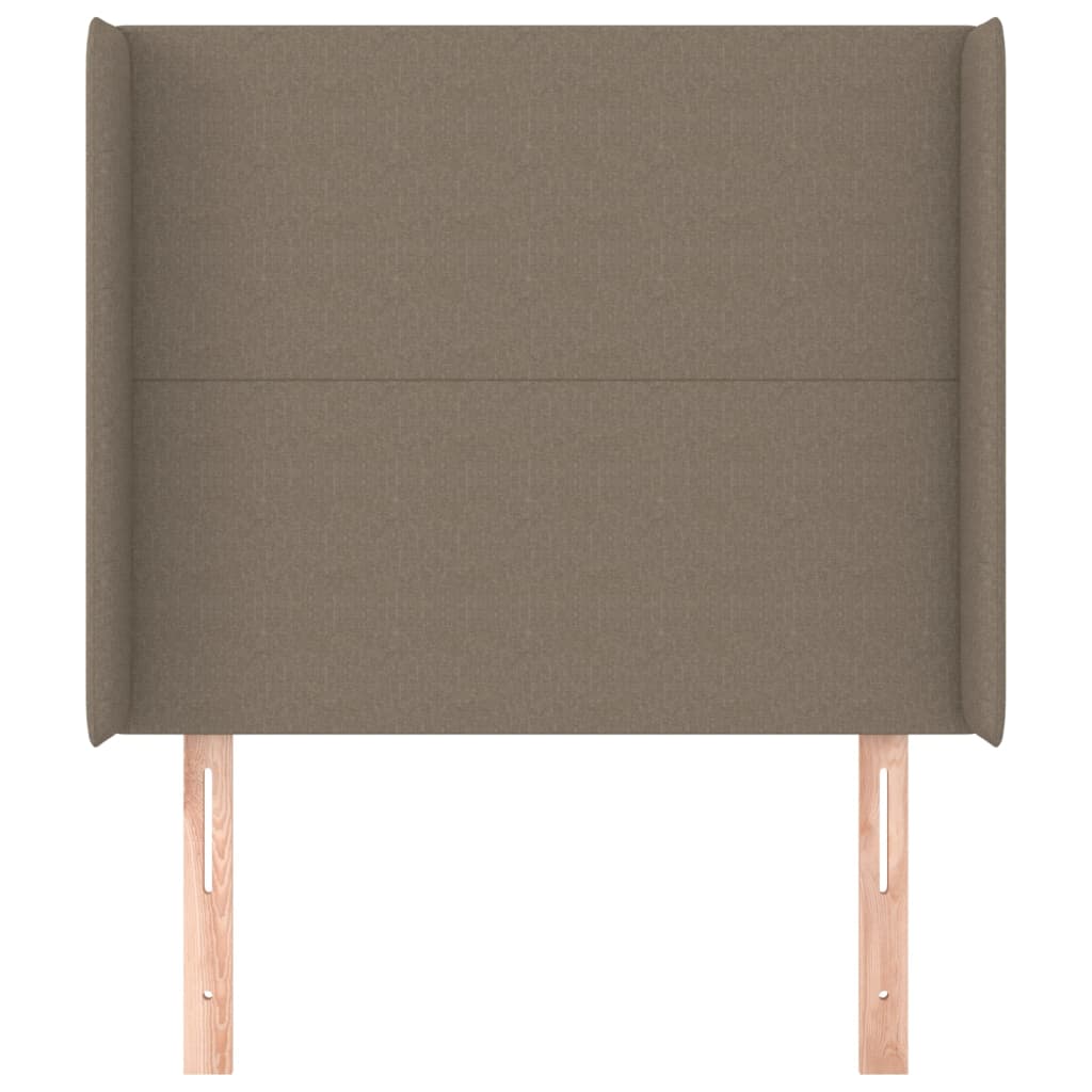 Cabeceira cama c/ abas tecido 93x16x118/128cm cinza-acastanhado