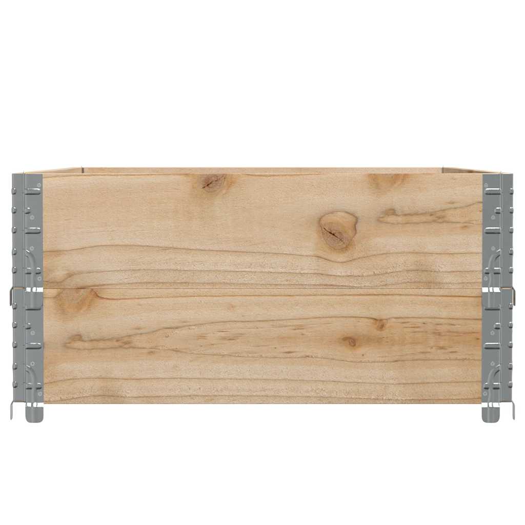 Colares para paletes 2 pcs 120x80 cm madeira de pinho maciça
