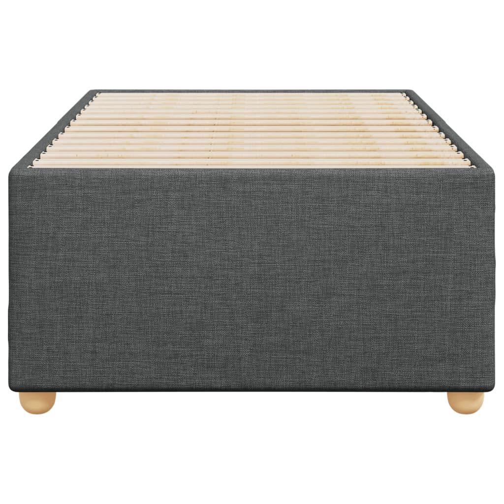 Estrutura de cama sem colchão 90x200 cm tecido cinzento-escuro