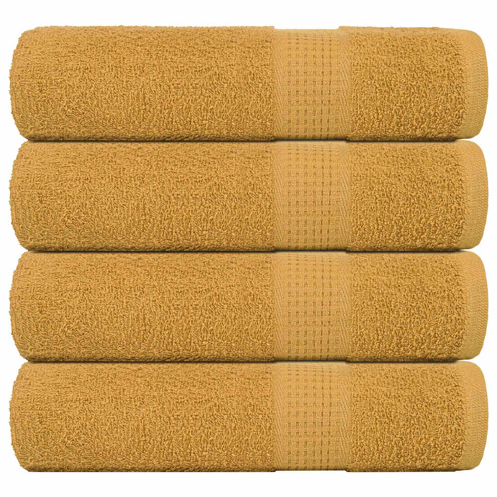 Toalhas de banho frogn 4 pcs 100x150 cm 360 g/m² ouro