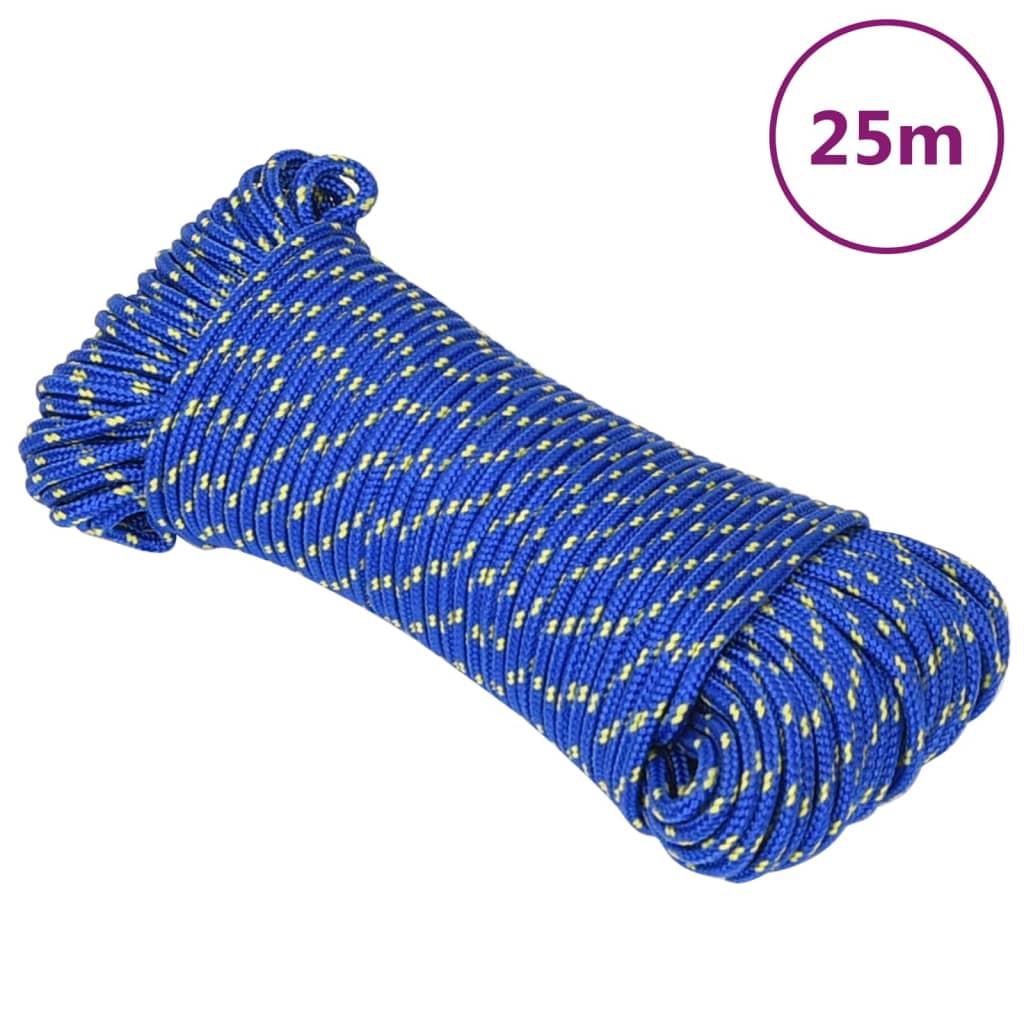 Corda de barco 3 mm 25 m polipropileno azul