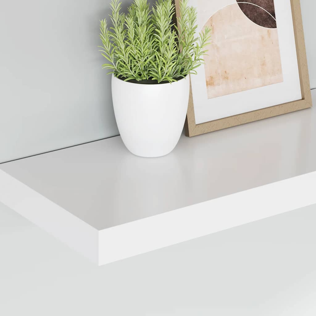 Prateleiras de parede suspensas 4 pcs 50x23,5x3,8cm MDF branco