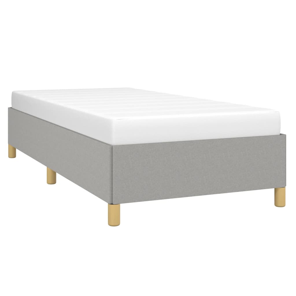 Estrutura de cama sem colchão 80x200 cm tecido cinzento-claro