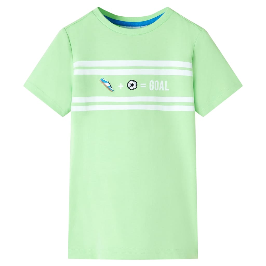 T-shirt para criança verde-néon 128