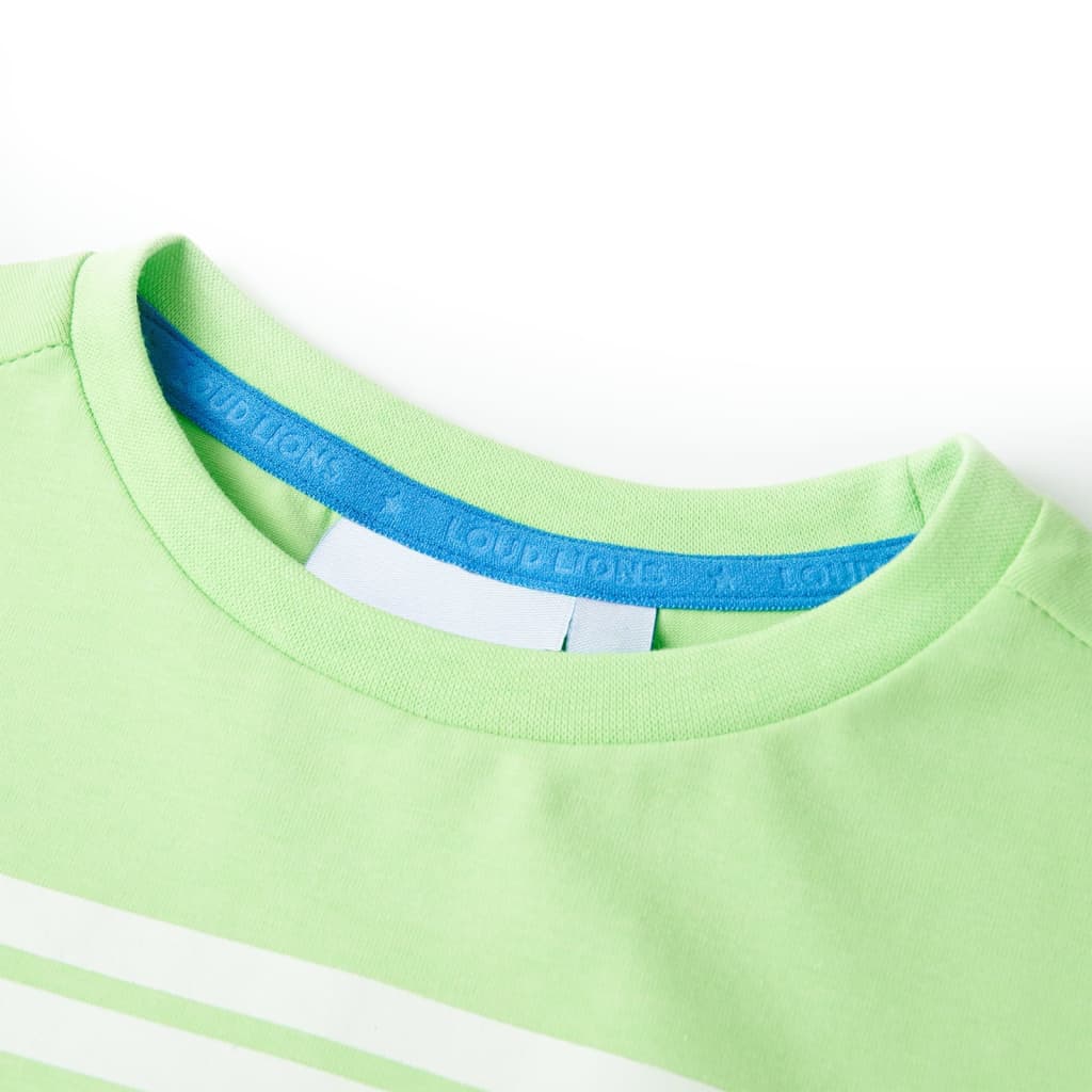 T-shirt para criança verde-néon 128