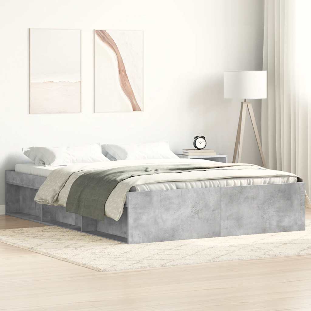 Estrutura de cama 120x200 cm cinza cimento
