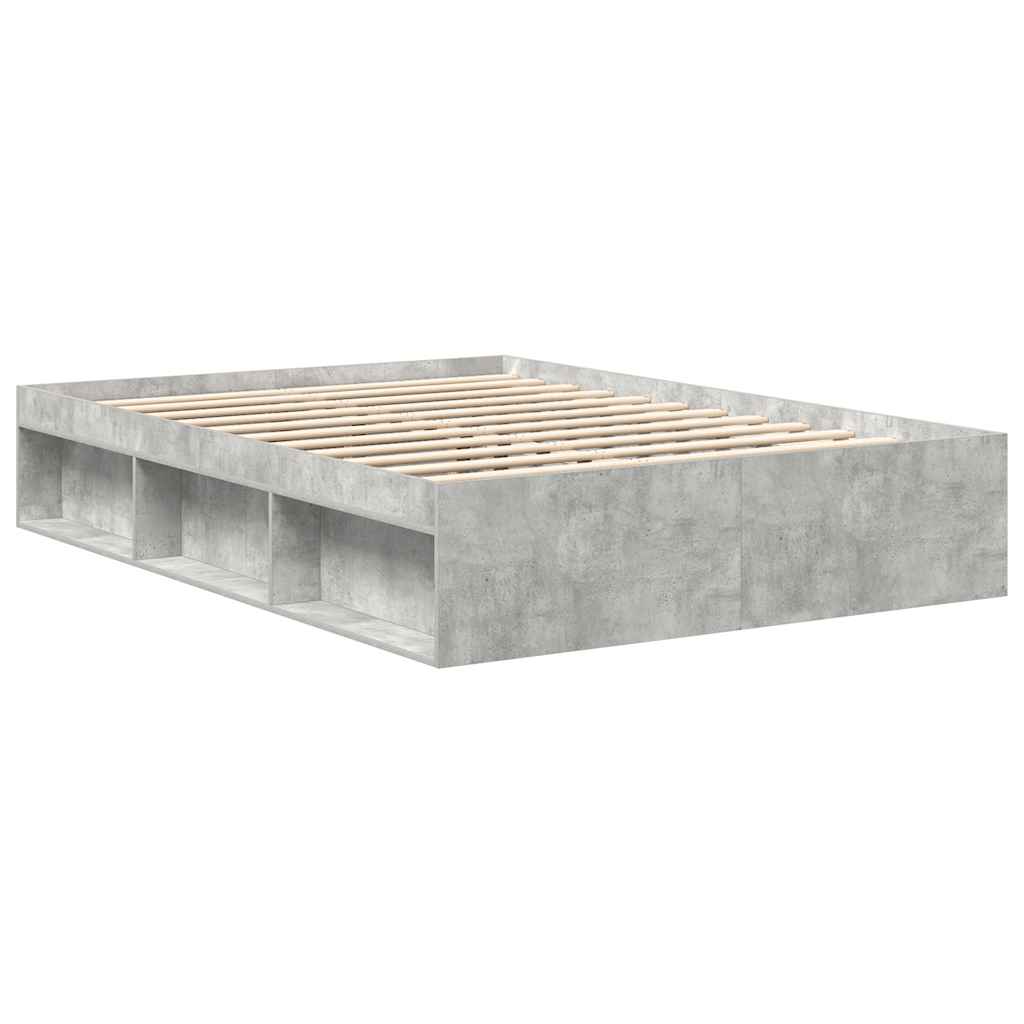 Estrutura de cama 120x200 cm cinza cimento