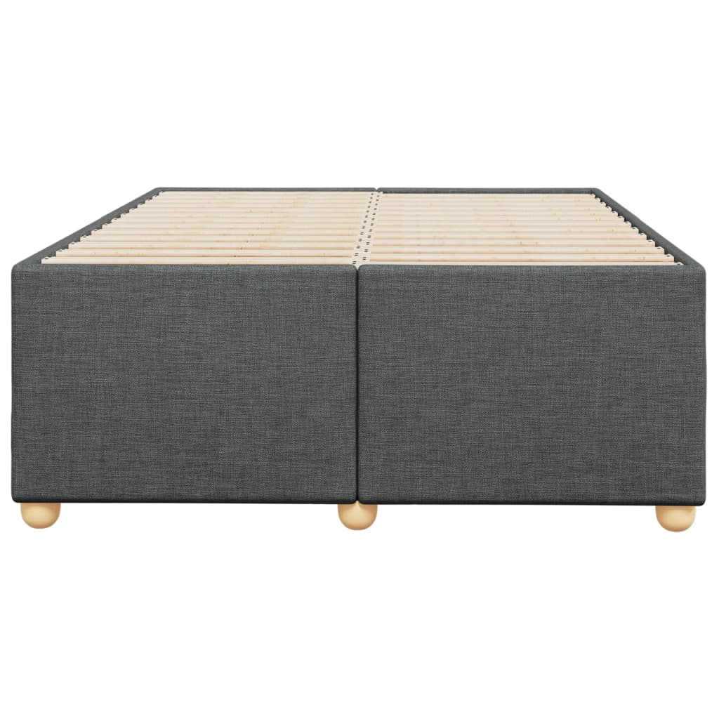 Estrutura de cama sem colchão cinza escuro 120x190 cm tecido