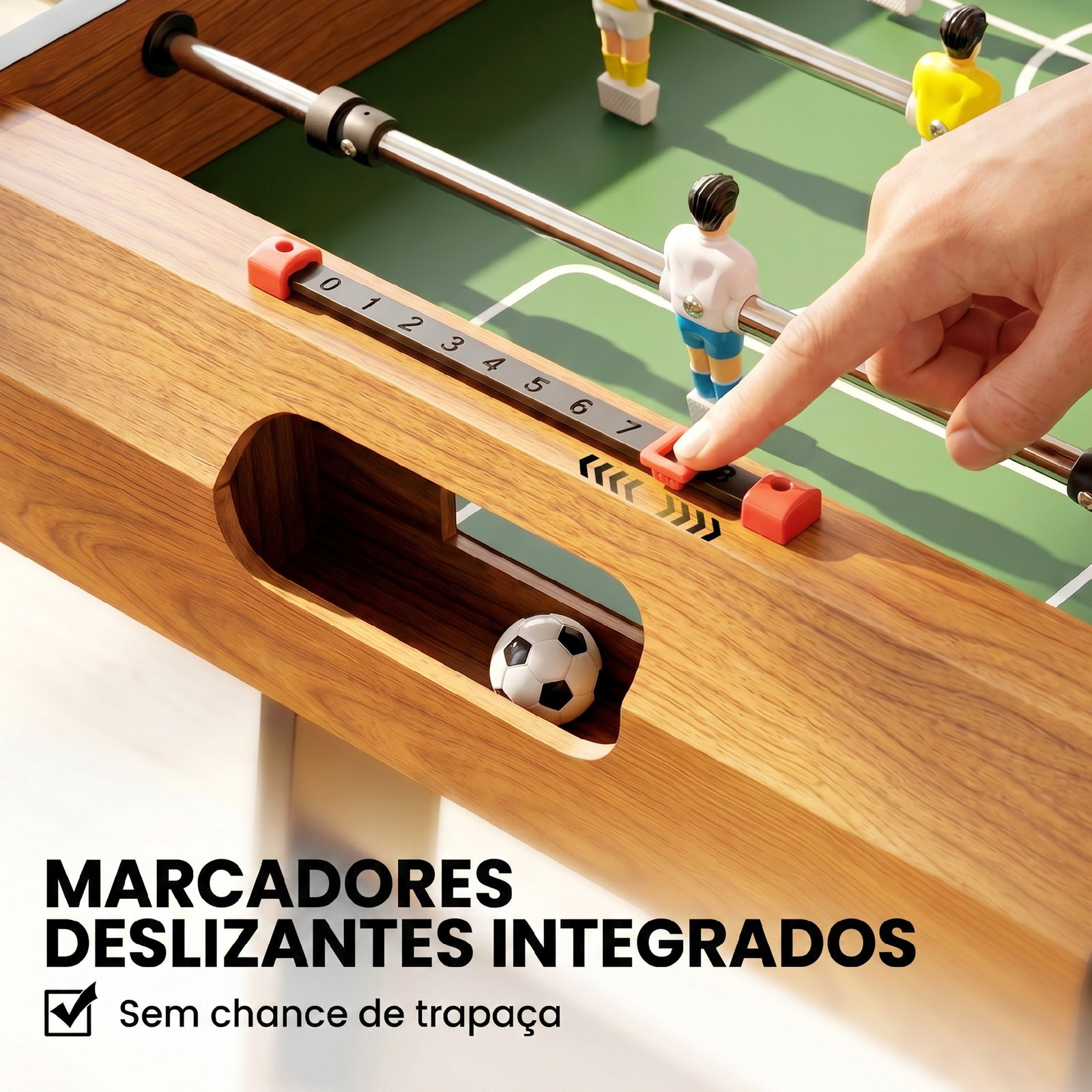 Mesa de Matraquilho Dobrável Matraquilho com 22 Jogadores e 2 Placares para Crianças e Adultos 98x42x62,5 cm Madeira e Preto