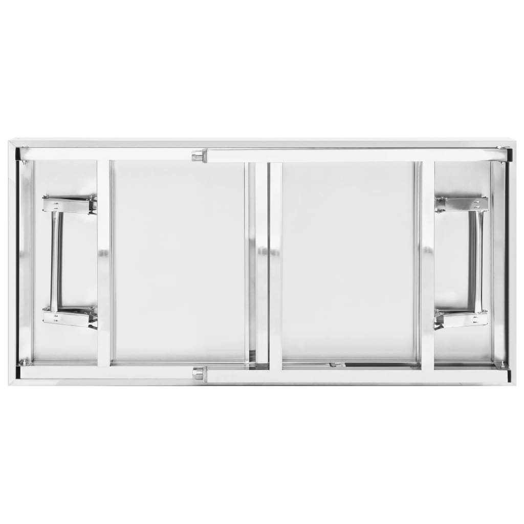 Mesa de trabalho de cozinha dobrável 120x60x80cm aço inoxidável