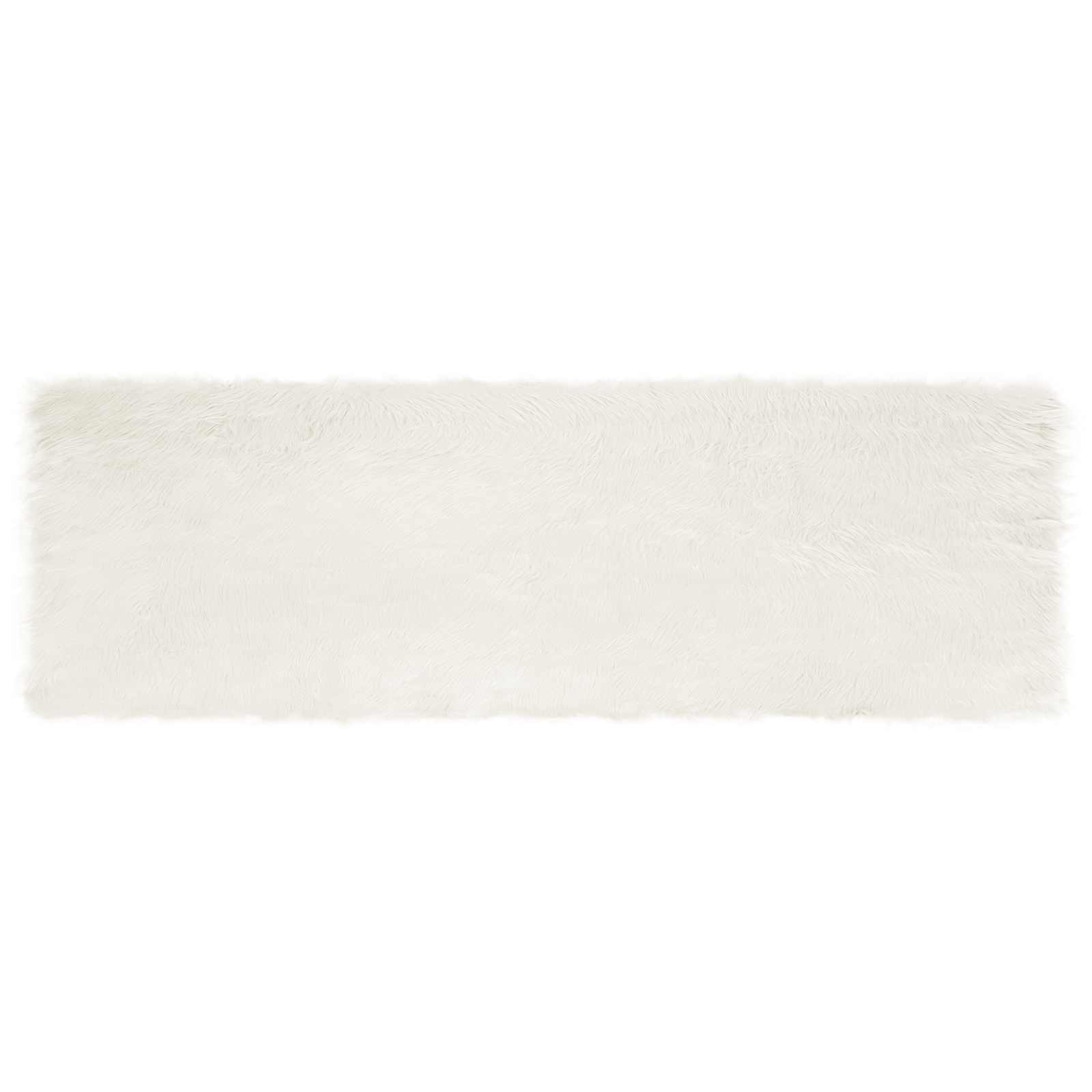 Tapete de de ovelha sintética tafalla branco 80 x 250 cm