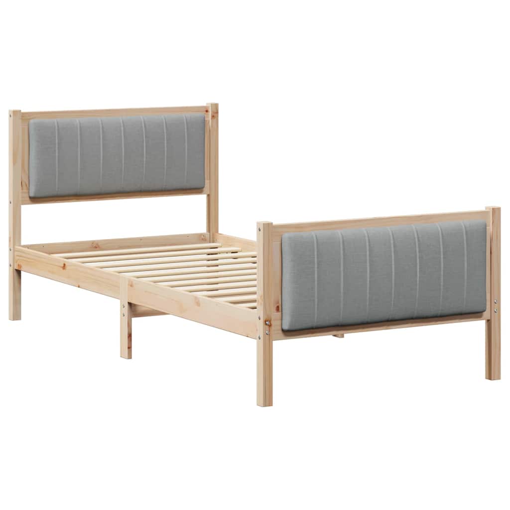 Estrutura da cama marrom e cinza claro 90 x 200 cm