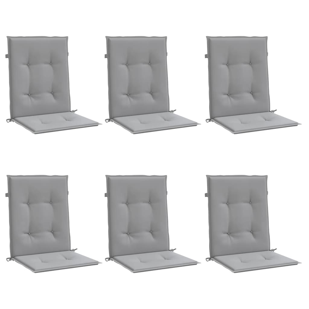 Almofadões lombares p/ cadeiras de jardim 6pcs oxford cinza