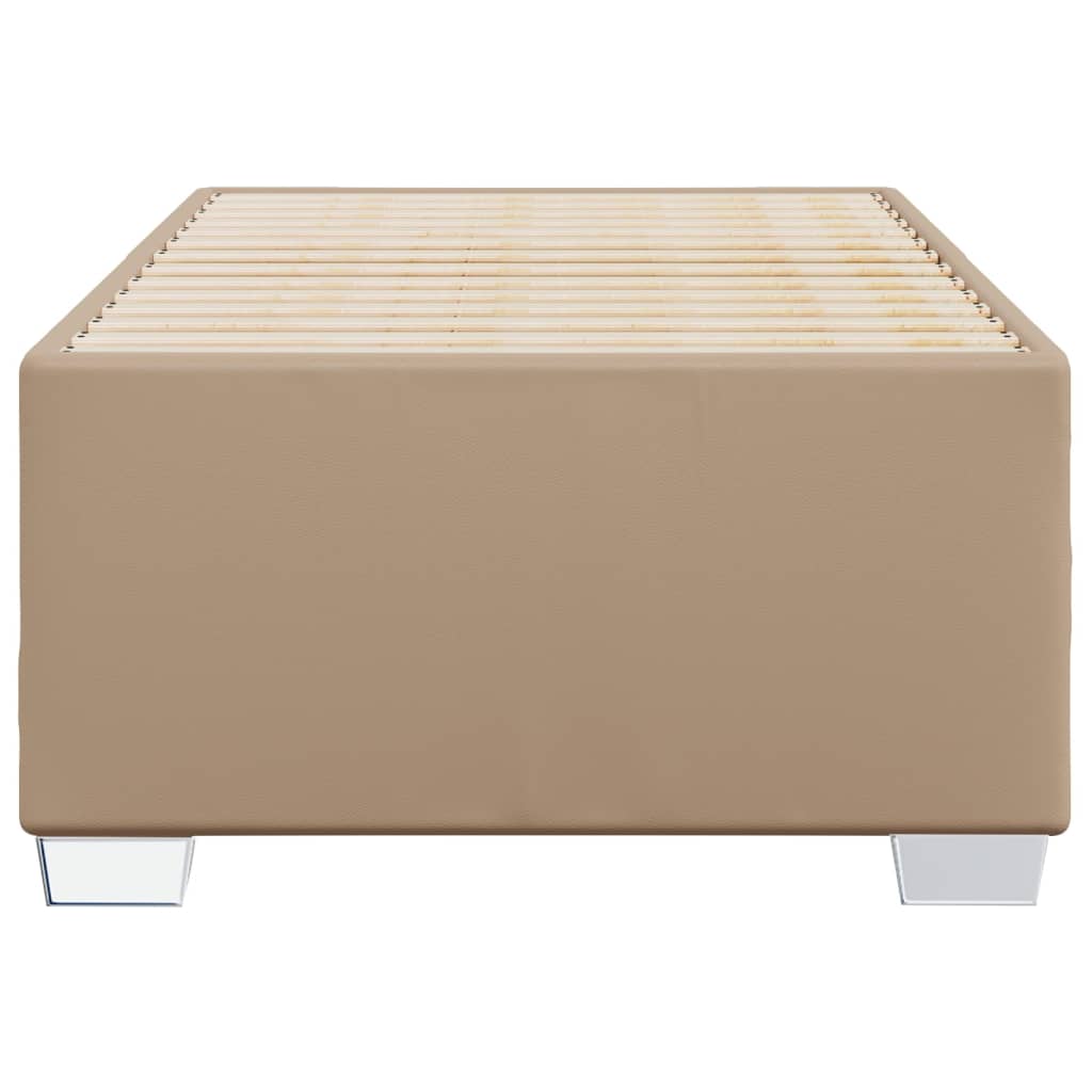 Estrutura de cama 80x200 cm couro artificial cor cappuccino