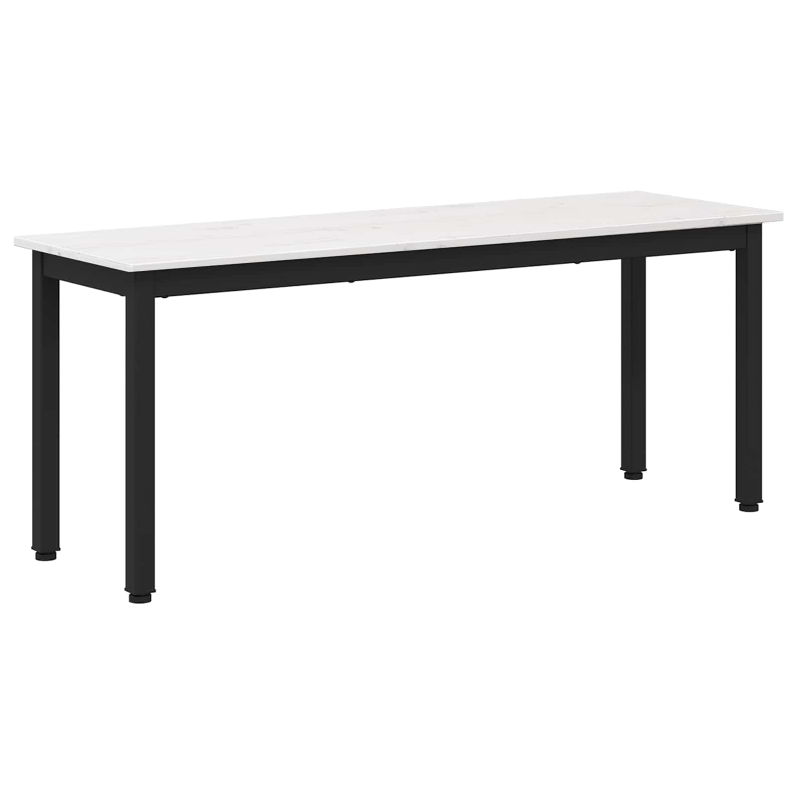 Banco branco 110 x 35 x 45 cm madeira de pinheiro sólida