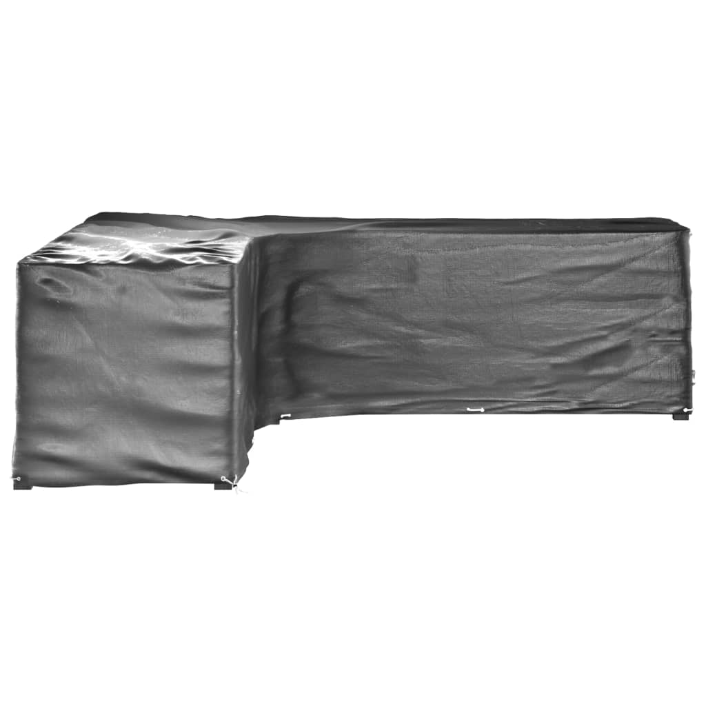 Capas p/ mobília jardim forma de l 2 pcs 20 ilhós 300x300x90 cm