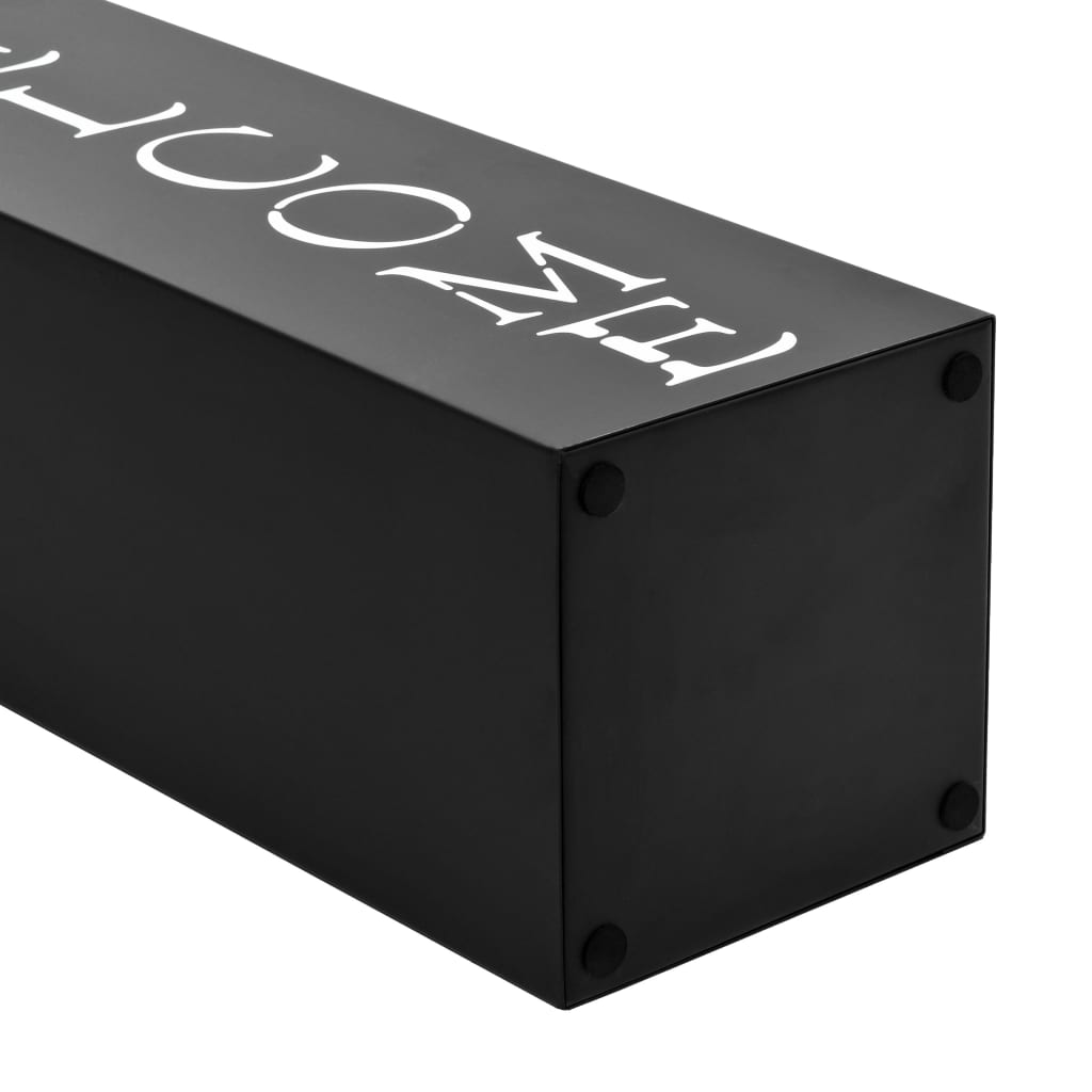 Suporte para guarda-chuvas welcome aço preto