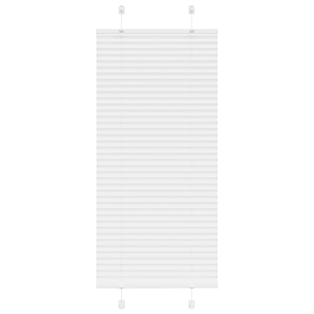 Branco plissada cega 55x150 cm largura tecido 54,4 cm poliéster