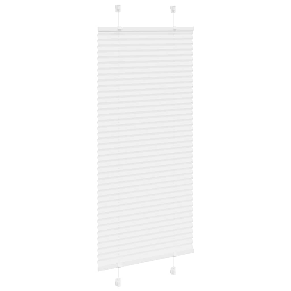 Branco plissada cega 55x150 cm largura tecido 54,4 cm poliéster