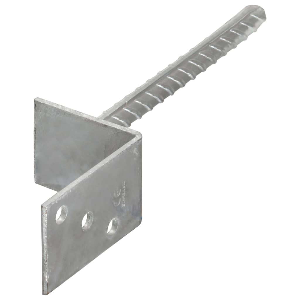 Âncoras de vedação 6 pcs 8x6x30 cm aço galvanizado prateado