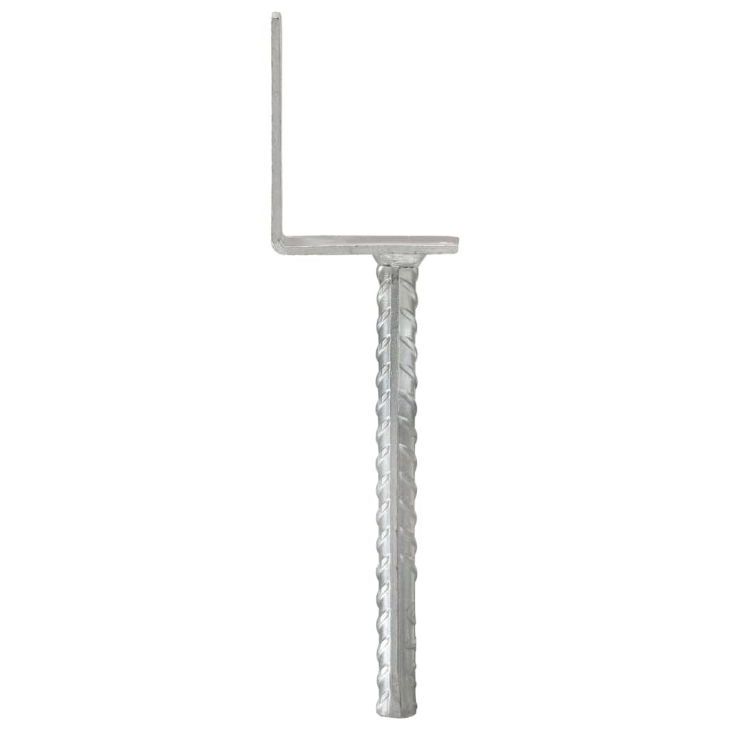 Âncoras de vedação 6 pcs 8x6x30 cm aço galvanizado prateado