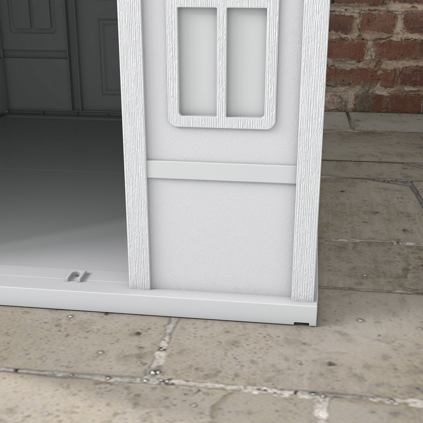 Casa para cães 84,2x98,2x82 cm casa para cães com janelas e teto com imitação de telhas casota para cães cinza