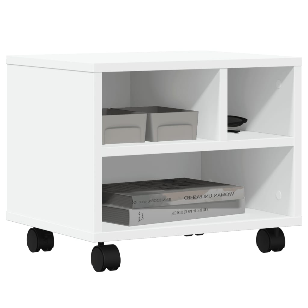 Suporte para impressora com rodas 41x32x34,5 cm branco