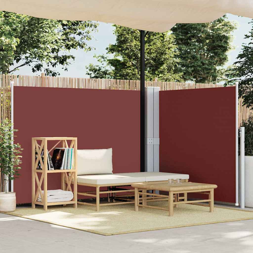 Toldo lateral retrátil 140x600 cm castanho