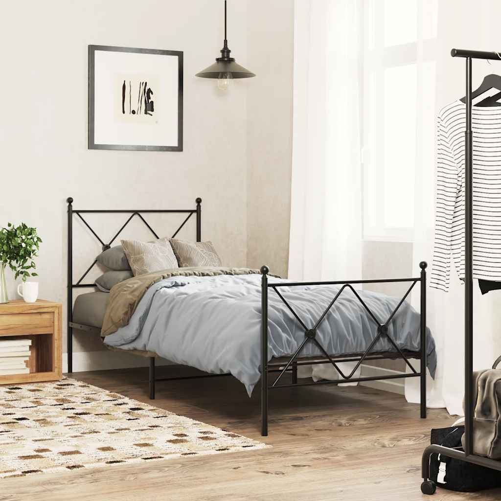 Cabeceira de substituição 75 cm metal preto