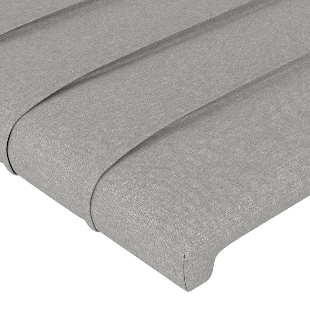Cabeceira cinza claro 80x5x118/128 cm tecido