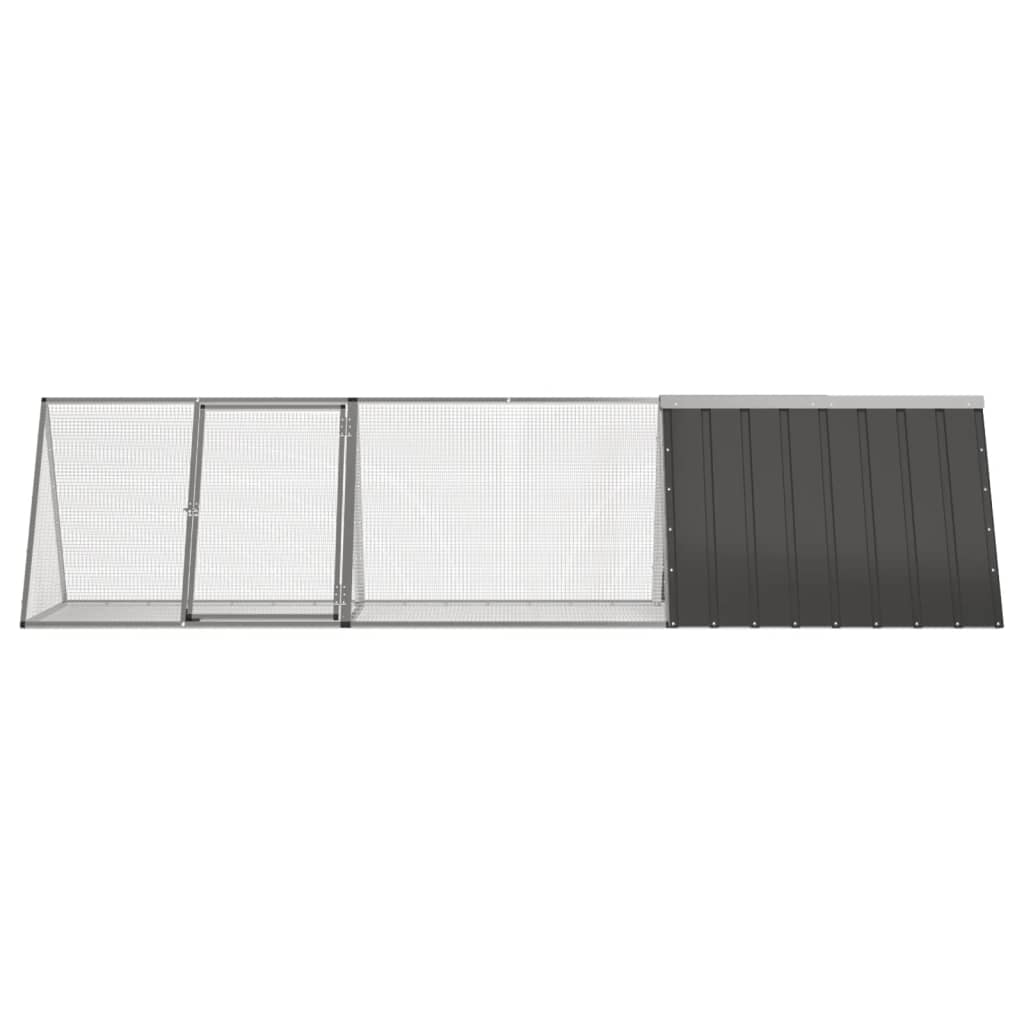 Gaiola para coelhos antracite 302,5x80,5x71 cm aço galvanizado