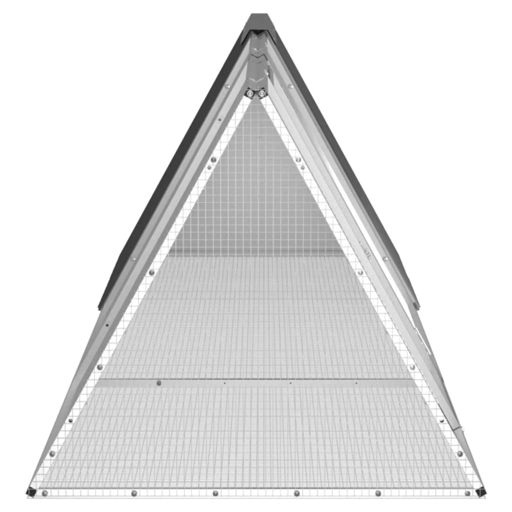 Gaiola para coelhos antracite 302,5x80,5x71 cm aço galvanizado