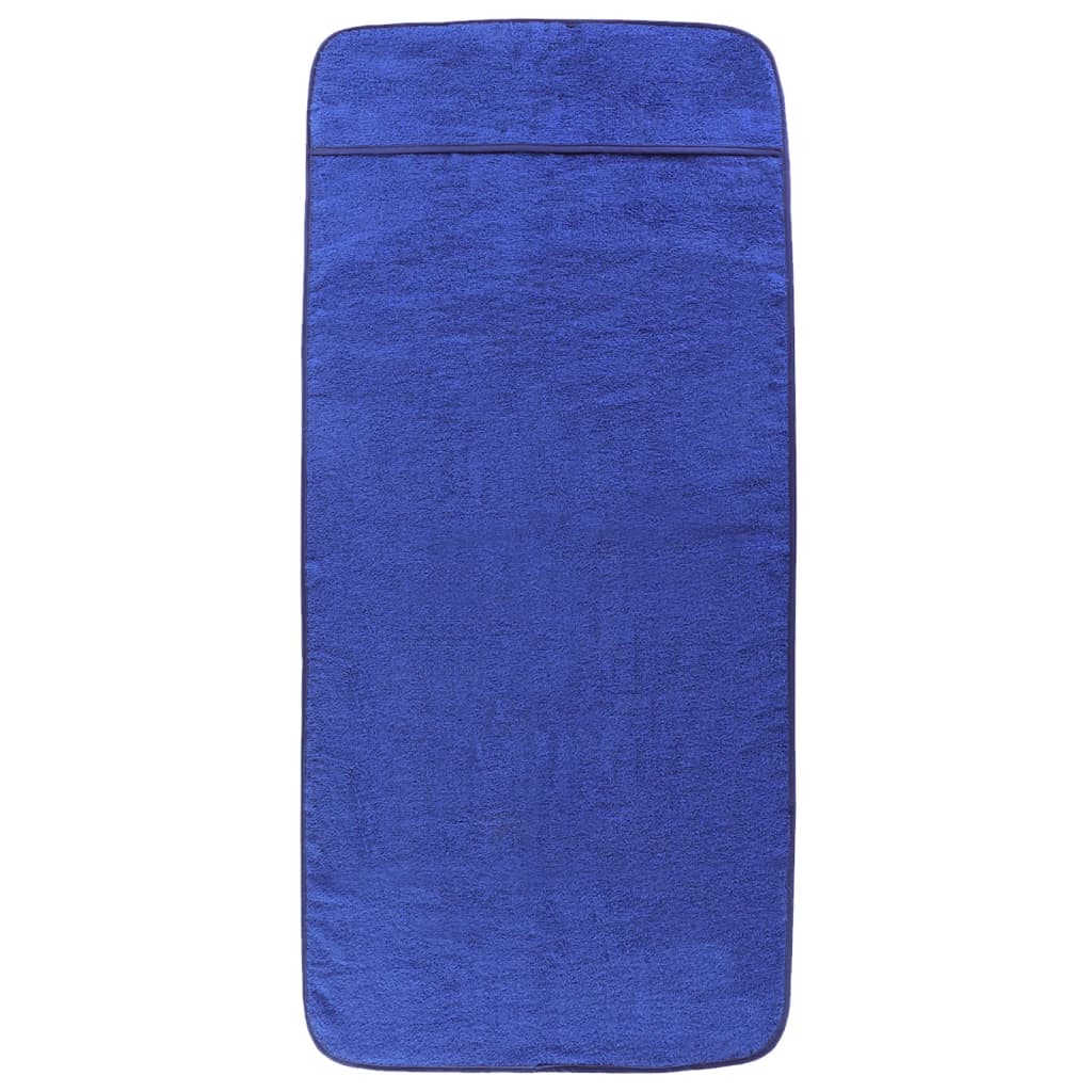 Toalhas de praia 4 pcs 60x135 cm tecido 400 gsm azul royal