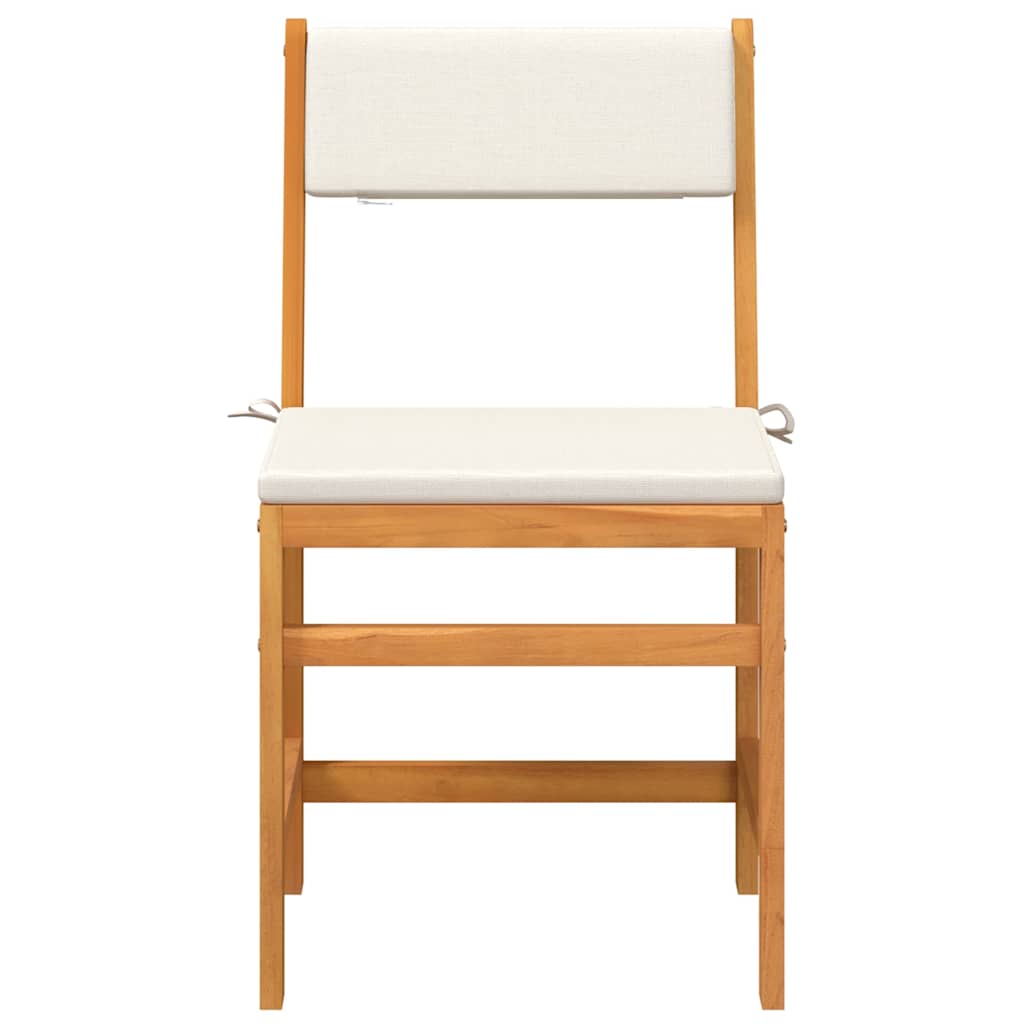 3 Pcs conjunto de varanda com almofadões madeira acácia maciça
