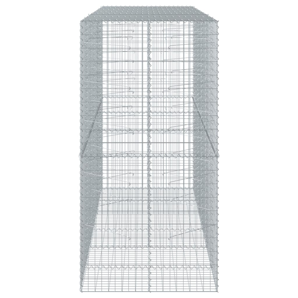 Cesto gabião com cobertura 300x100x200 cm ferro galvanizado