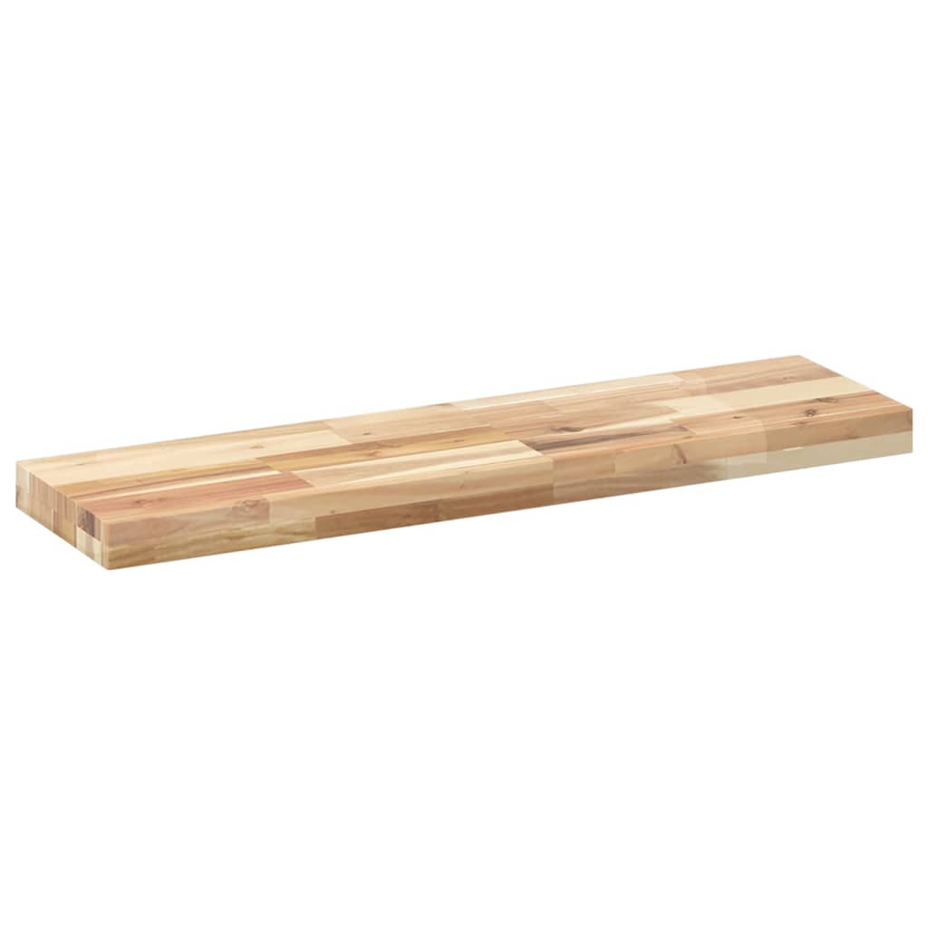 Prateleira flutuante 3pcs 100x20x4cm acácia maciça não tratada