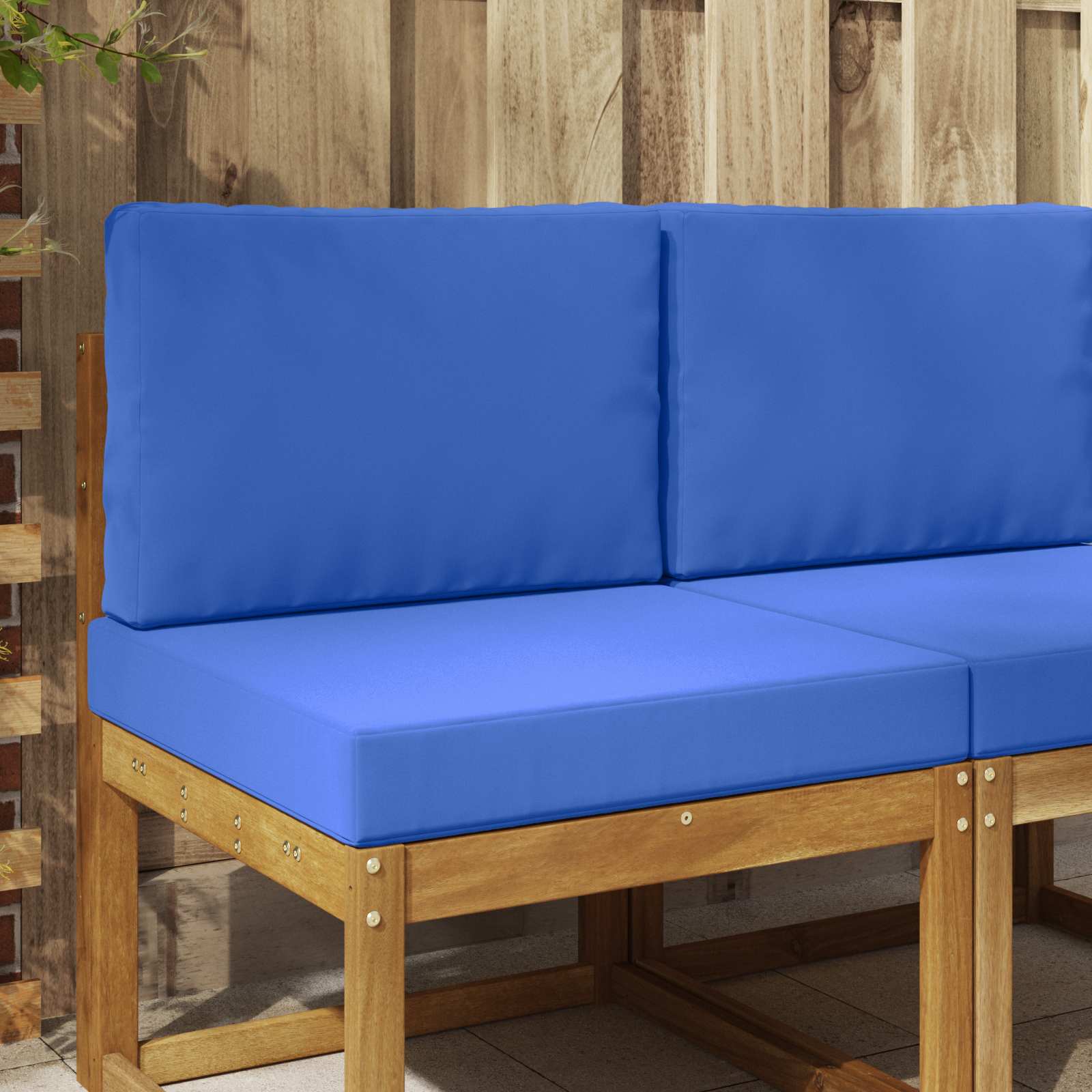 Almofada para sofá externo poliéster azul royal 60 x 60 x 8 cm