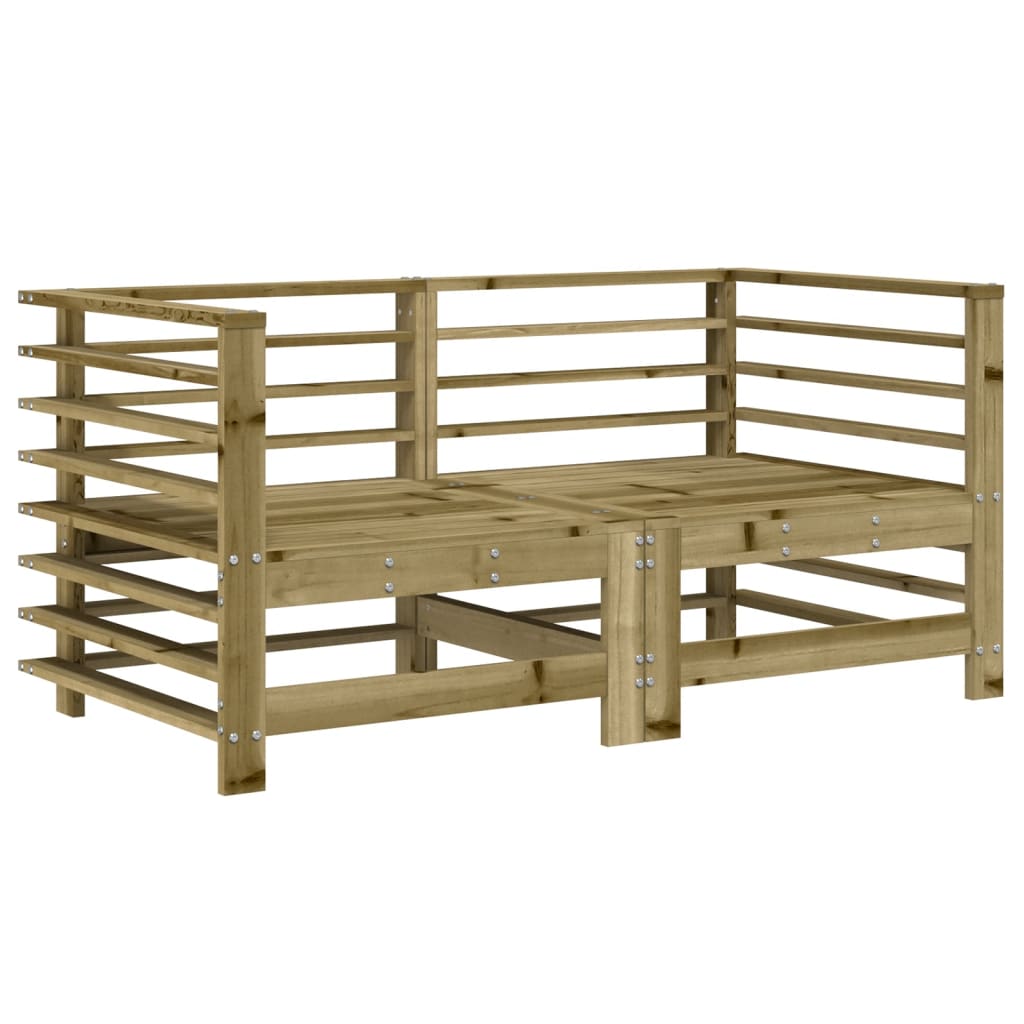 6 Pcs conjunto lounge de jardim madeira de pinho impregnada
